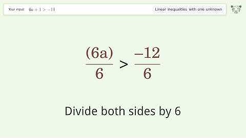 Solving Linear Inequalities: 6a+1 is Greater Than  -11