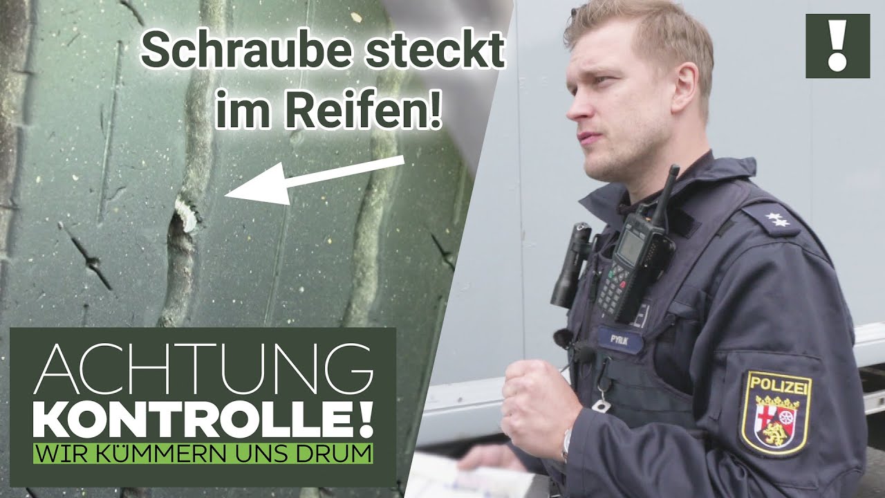 "Wir haben ein ERNSTHAFTES Problemchen!" SCHRAUBE steckt im LKW-Reifen!  | Achtung Kontrolle