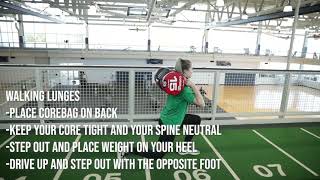 Core Bag Walking Lunges