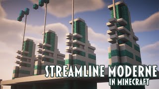 How to Build Streamline Moderne Architecture in Minecraft | Square Aerodynamics