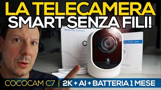 Cococam C7 Recensione Ita E Test Telecamera Senza Fili Wifi Wireless 2K, Batteria, Panoramica 355