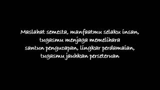 Lagu Sufi Cinta Damai; Maslahat Semesta (Lirik)