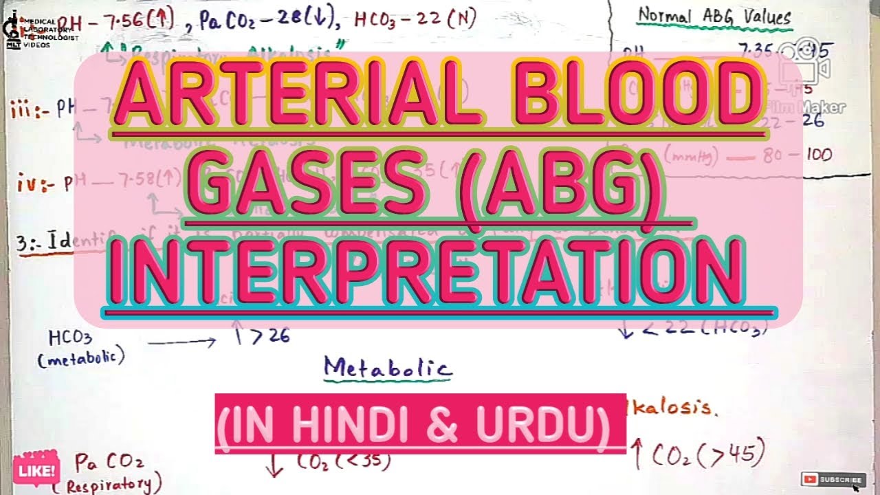 What is arterial blood gases(ABGs) test?Arterial blood gases interpretation?Best & easy lecture.