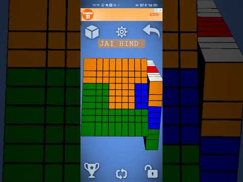 Indian flag in Rubik cube #cube #india #flag #rubikscube #algorithm #indvsnz #op #cubesurfer #cool