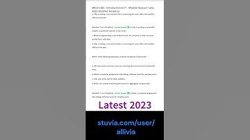 WGU C182 Introduction to IT  Module Quizzes