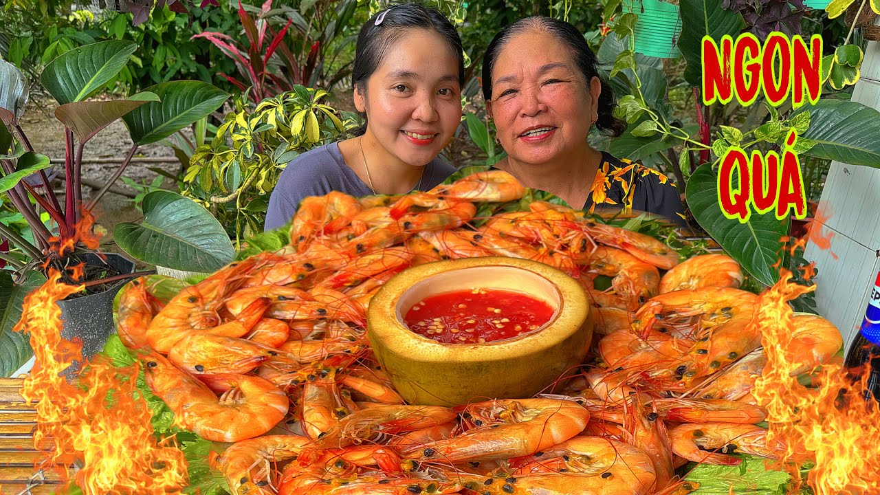 Huỳnh Như Vlogs Làm Mâm Tôm Hấp Chanh Dây Vết Muối Ớt Ăn Cùng Mẹ Hiền Yêu Dấu