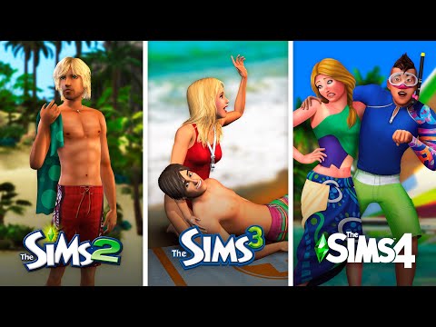 Видео: Отдых на островах в The Sims | Сравнение 3 частей