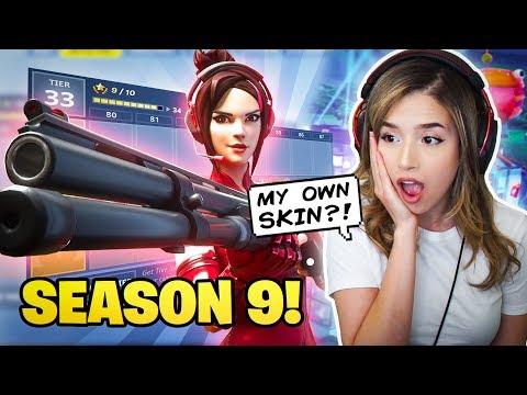 Pokimane Reacts to NEW Fortnite Season 9 + Battle Pass!