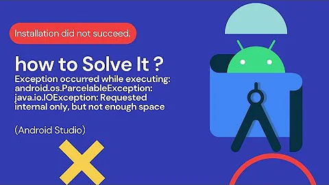 Installation did not succeed.The application could not be installed. error in android studio