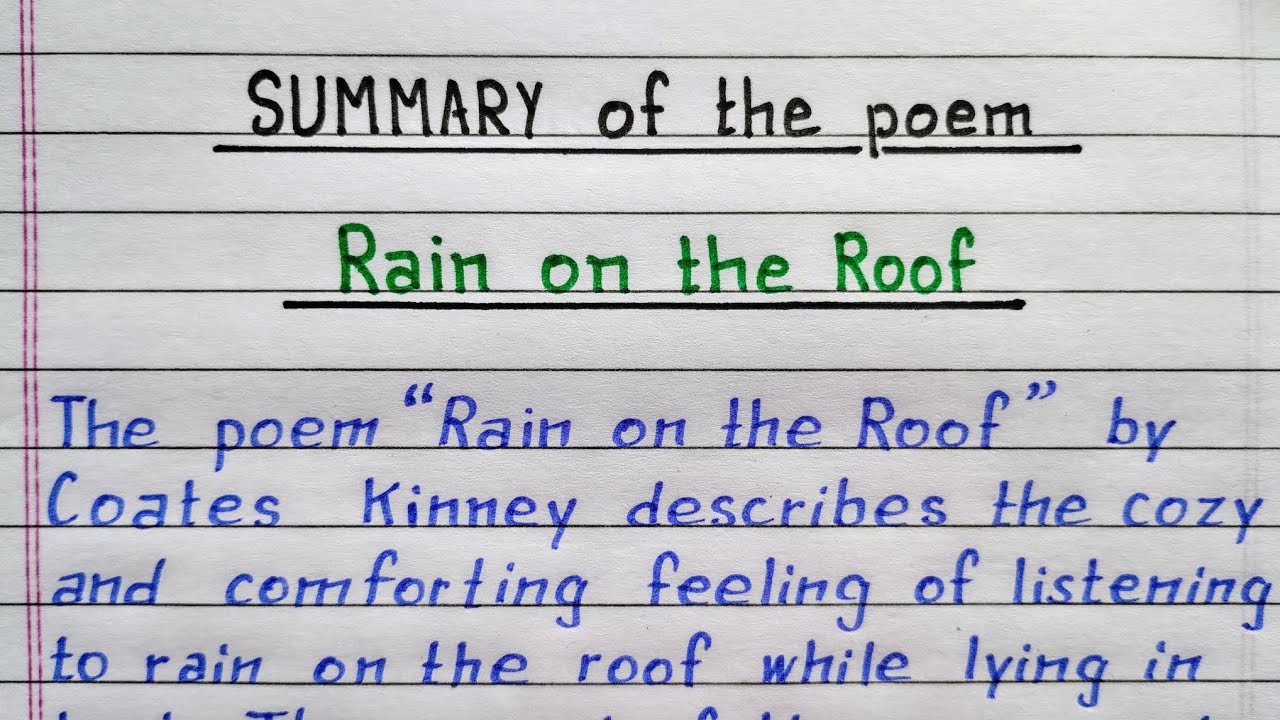 rain-on-the-roof-summary-of-the-poem-class-9-english-ncert