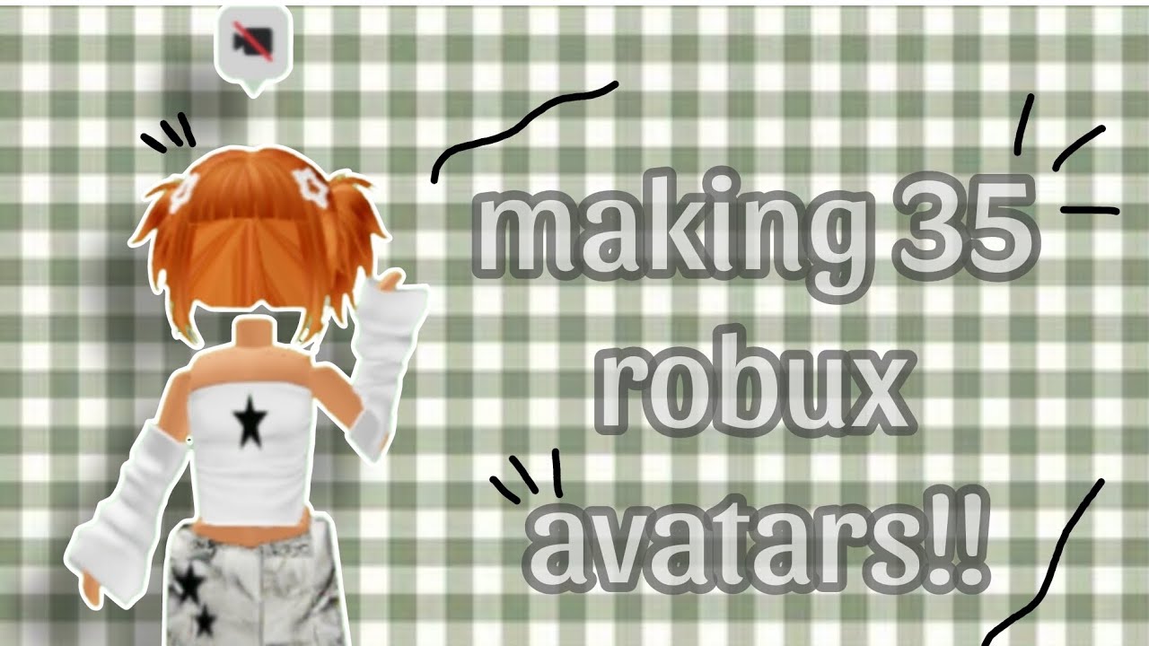 Making 35 robux avatars🍭🌟🌸🤍at roblox☆ 