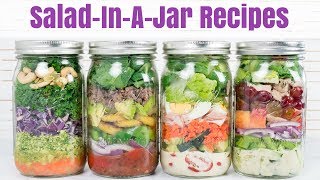 4 Salad-In-A-Jar Recipes | Healthy Lunch Ideas screenshot 5