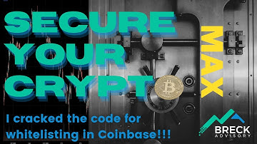 Best way to Secure your Cryptos (BTC, ETH, LINK, ADA...) In Coinbase | Whitelisting in Coinbase!