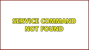 service command not found