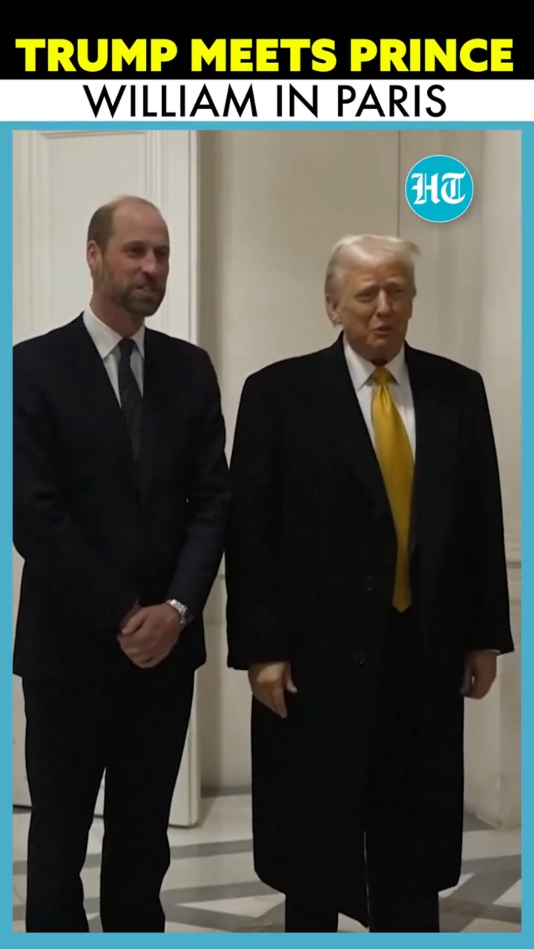 U.S. President-Elect Donald Trump Meets Prince William In Paris