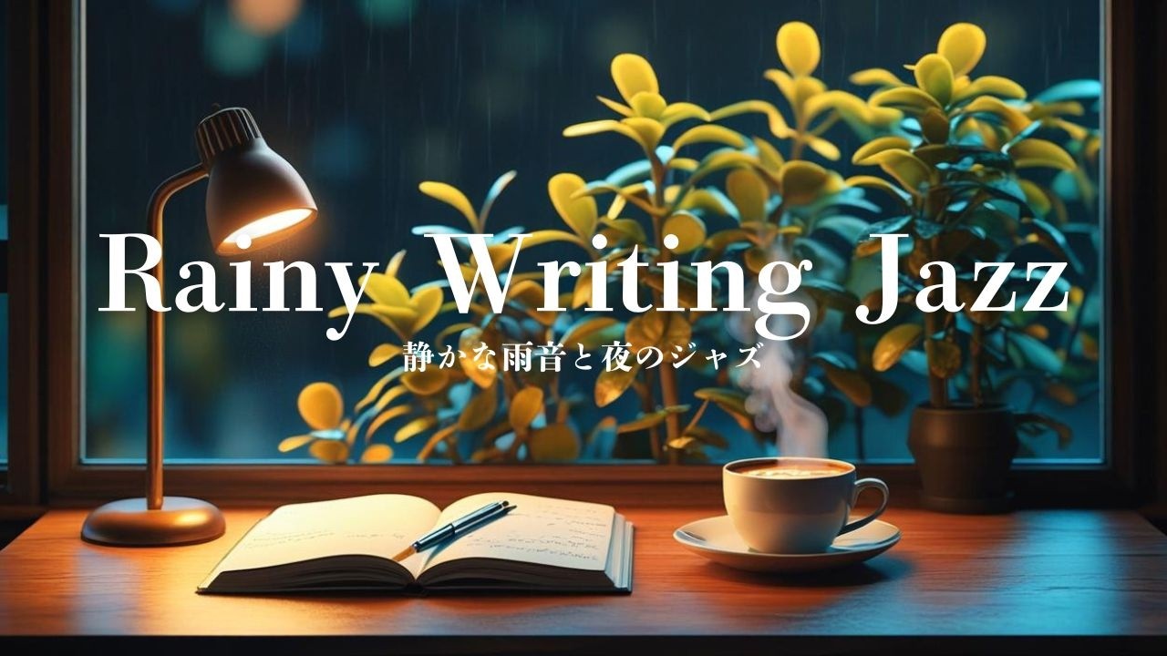 【雨音】静かな雨音と夜のジャズ | Rainy Writing Jazz