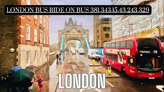 Rainy Start, Sunny Finish: London Bus Ride from Peckham to Enfield
