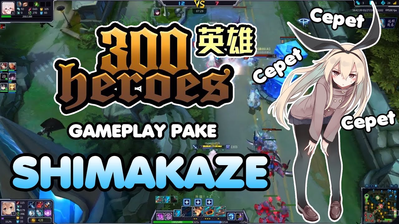 kantai collection game pc  2022 Update  300 Heroes MOBA Anime ! Gameplay pake Destroyer Shimakaze Kantai Collection !