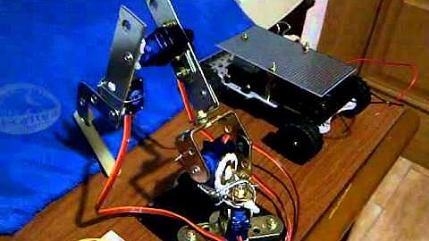 ARDUINO BRAZO ROBOT PRUEBA MOVIENTO, 4  SERVO MOTORES