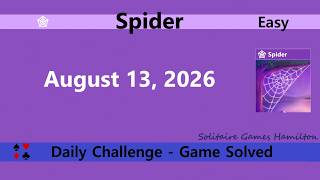 Microsoft Solitaire Collection | Spider Easy - August 13, 2026 | Daily Challenges screenshot 4