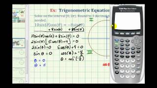 Ex: Solve a Factorable Trig Equation with Exact and Rounded Radian Solutions Profile