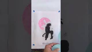 How to draw Goku Ssj 4 using Soft Pastels! Satisfying Art! (#shorts) screenshot 5