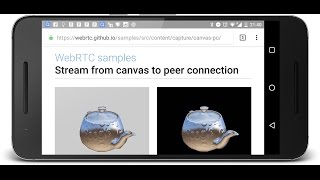 Stream from a canvas to a peer connection