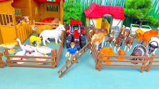 Amazing Farm Small World Diorama With Animals And Watermill | Cow Pig Horse