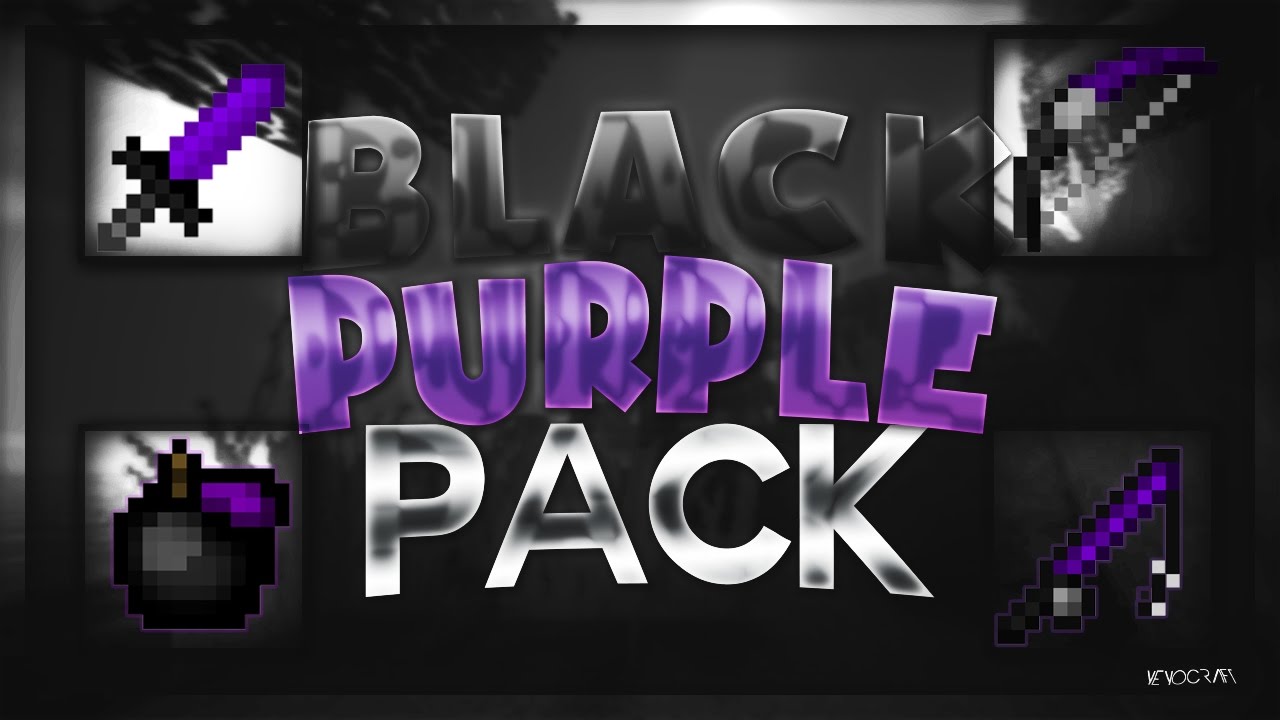 Minecraft PvP Texture Pack BLACK & PURPLE PACK UHC PACK [1.7/1.8