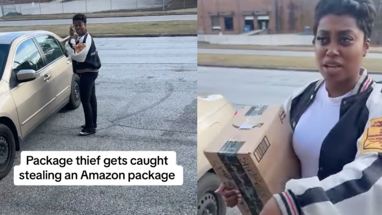 Audrey gets caught stealing an Amazon package off the front porch # ...