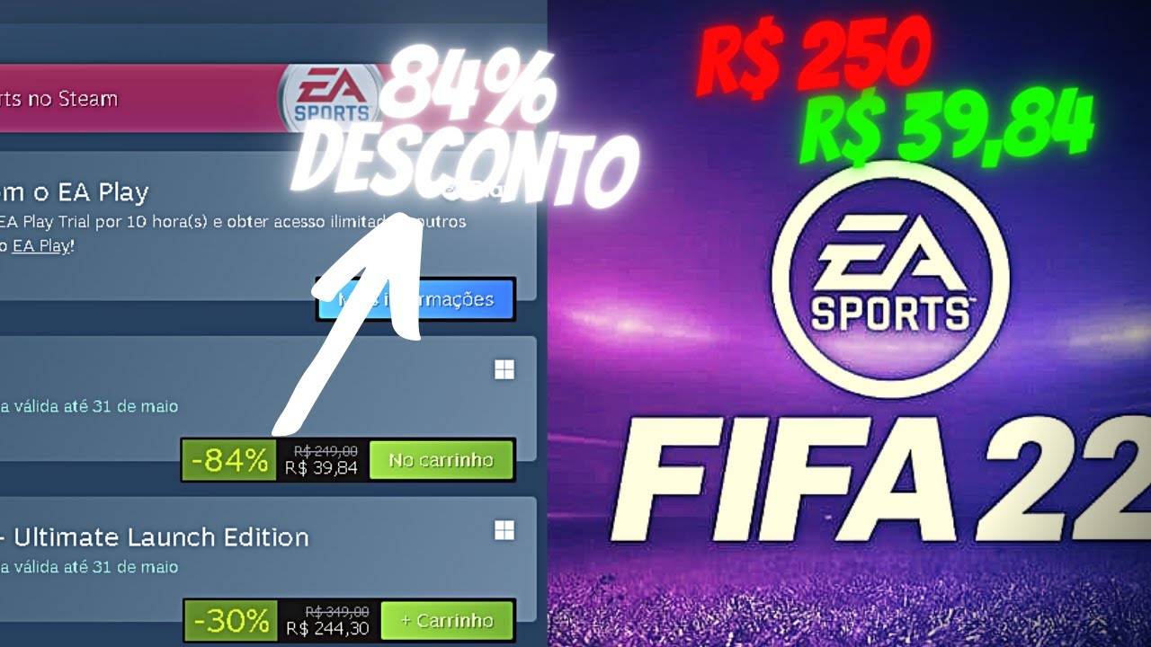 FIFA 22 custa menos de R$ 40 para PC por tempo limitado