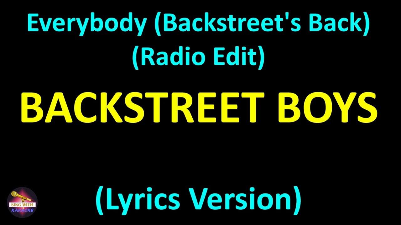 Everybody Backstreet boys Ноты. Everybody backstreets back