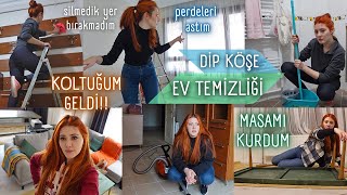 Di̇p Köşe Temi̇zli̇k Koltuk, Masa, Perdeler Geldi Ev Vlog