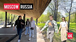 4K HDR | Moscow Walking Tour | April 2024 | Russian Spring | Russia City Tour | Walk In The Park