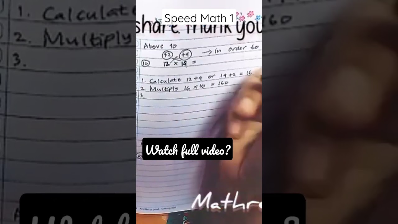 Speed Math 1