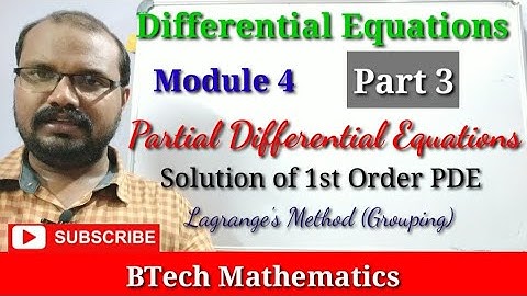 Solution of PDE | Lagrange