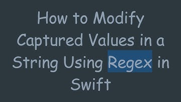 How to Modify Captured Values in a String Using Regex in Swift
