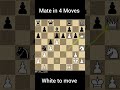 Mate in 4 Moves ‼️‼️ Quick checkmate Traps #chess #shorts #puzzlesolving #games