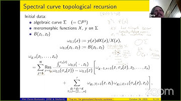 Petr Dunin-Barkowski --Top. recursion for general weighted double Hurwitz number partition functions