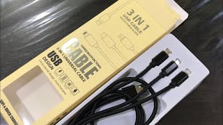 3-in-1 USB CABLE REVIEW | 78 Pesos? Sulit ba?
