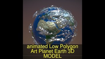 3D Model of animated Low Polygon Art Planet Earth Review