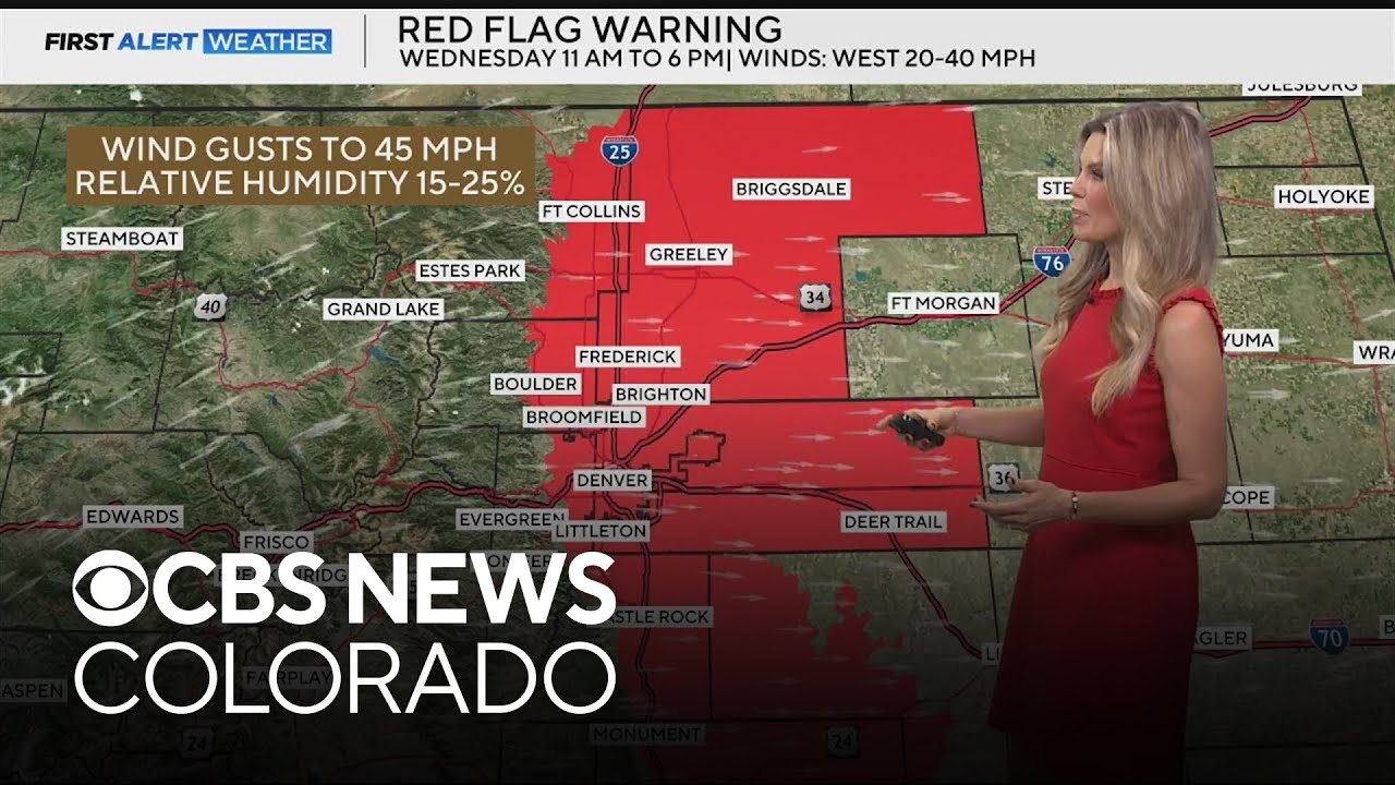 High fire danger and strong wind mean a First Alert Weather Day on Wednesday for Denver