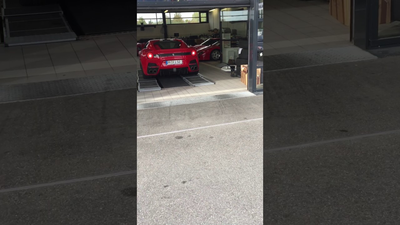 Ferrari F12 TDF START UP EXHAUST LOUD GERMANY