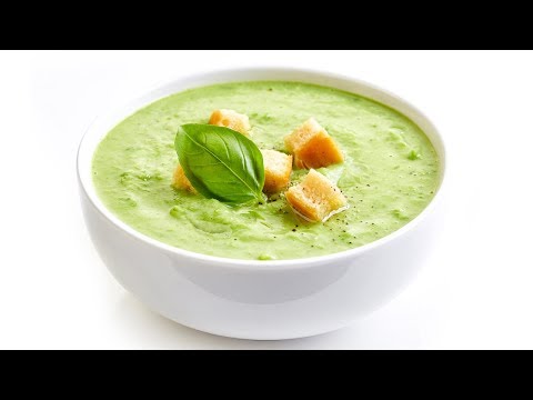 Видео рецепт Суп-пюре из брокколи и шпината