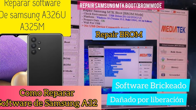 Repair Boot Samsung Galaxy A32 5G SM A326U Brom Mode And Download Mode By  Global Unlocker Pro 
