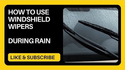 How to Use Windshield Wipers: Essential Tips for Driving in Rain and Snow