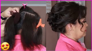 PEINADOS RECOGIDOS FÁCILES ELEGANTES Y MAQUILLAJES PARA FIESTA || MAKEUP AND HAIR STYLE GIRL UPDO