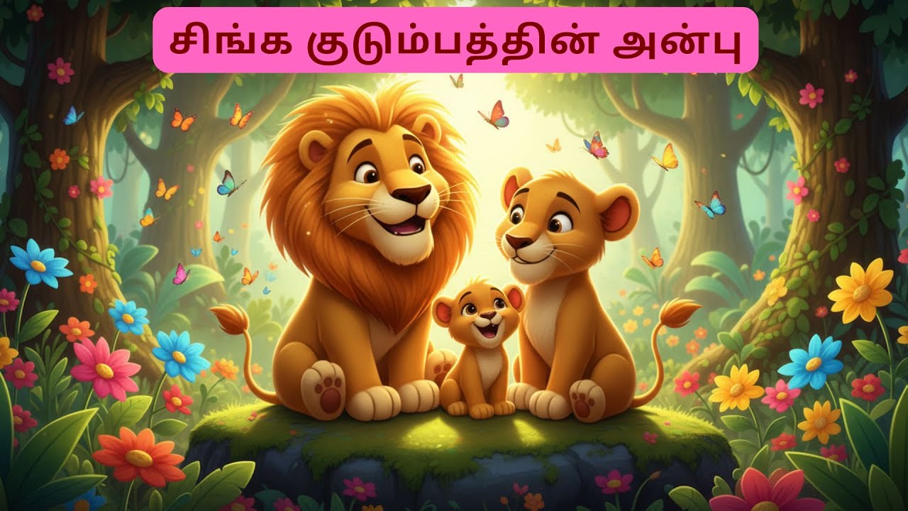 ✨🦁சிங்கக் குடும்பத்தின் அன்பு 🦁 | அழகான குழந்தைகள் கதை | 🦁Tamil Moral Story for Kids🦁✨