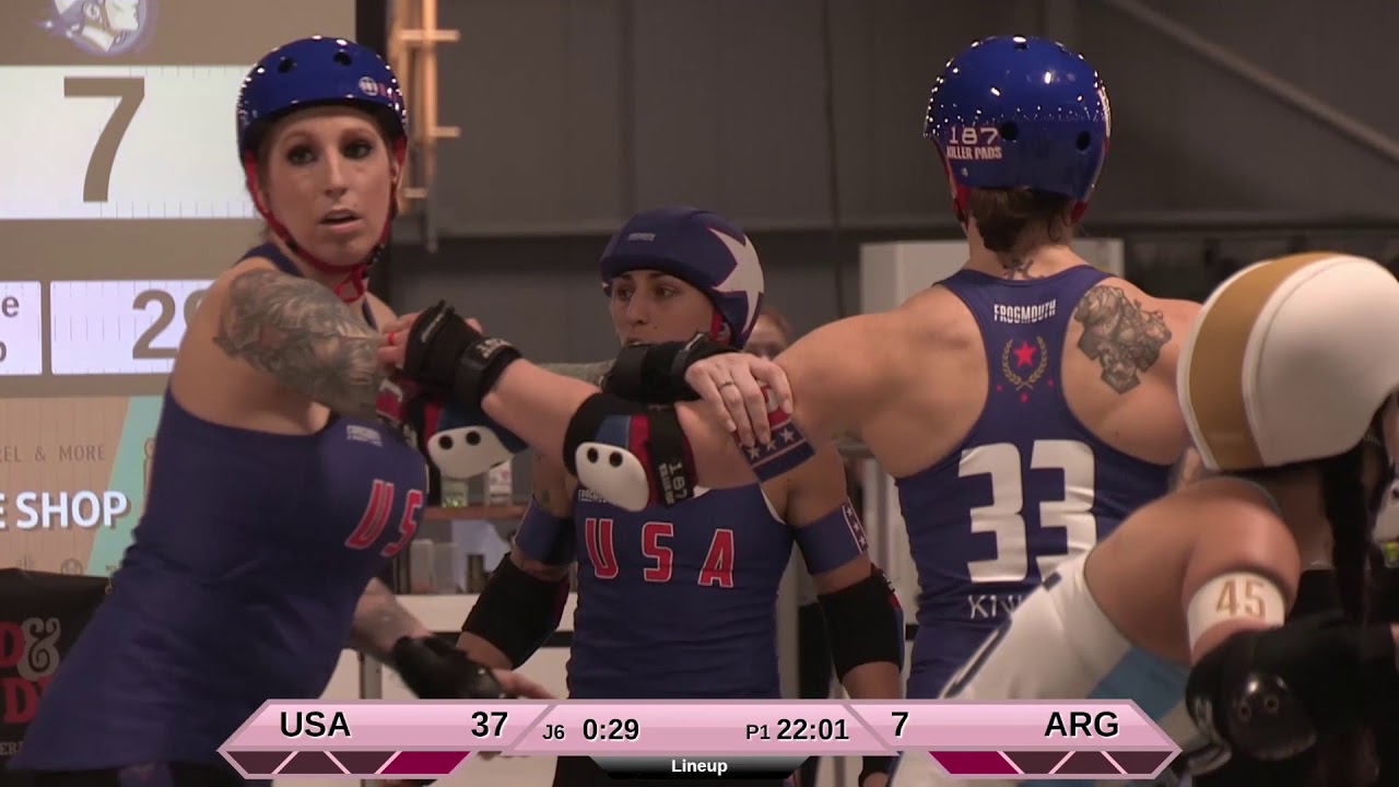 Roller Derby World Cup 2018 USA vs. Argentina