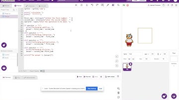 Creating a Simple Calculator Program in Python with PictoBlox